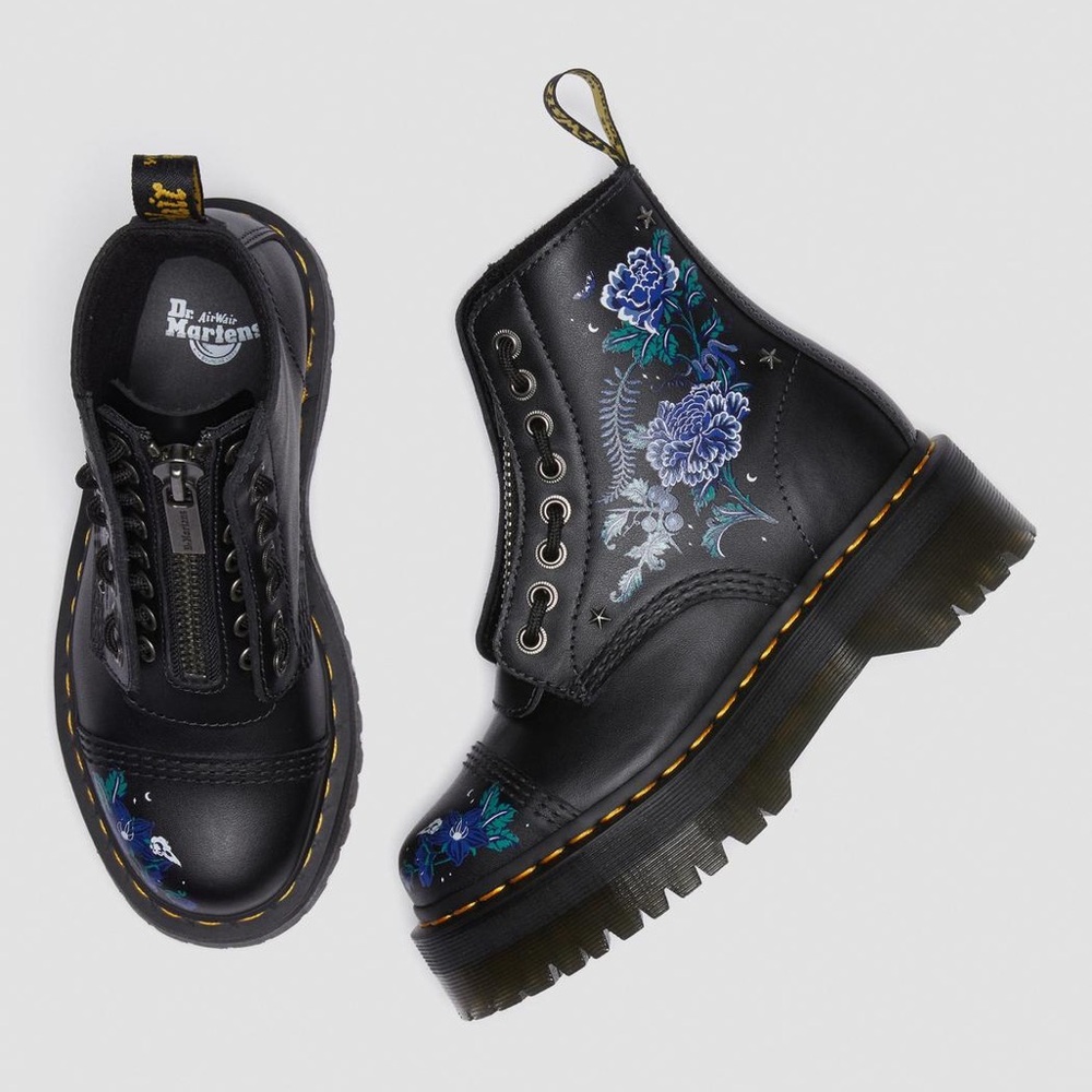 Dr. Martens Sinclair Floral Platform Boots in Black “Mystic Garden” floral Sz 6 - Picture 7 of 7